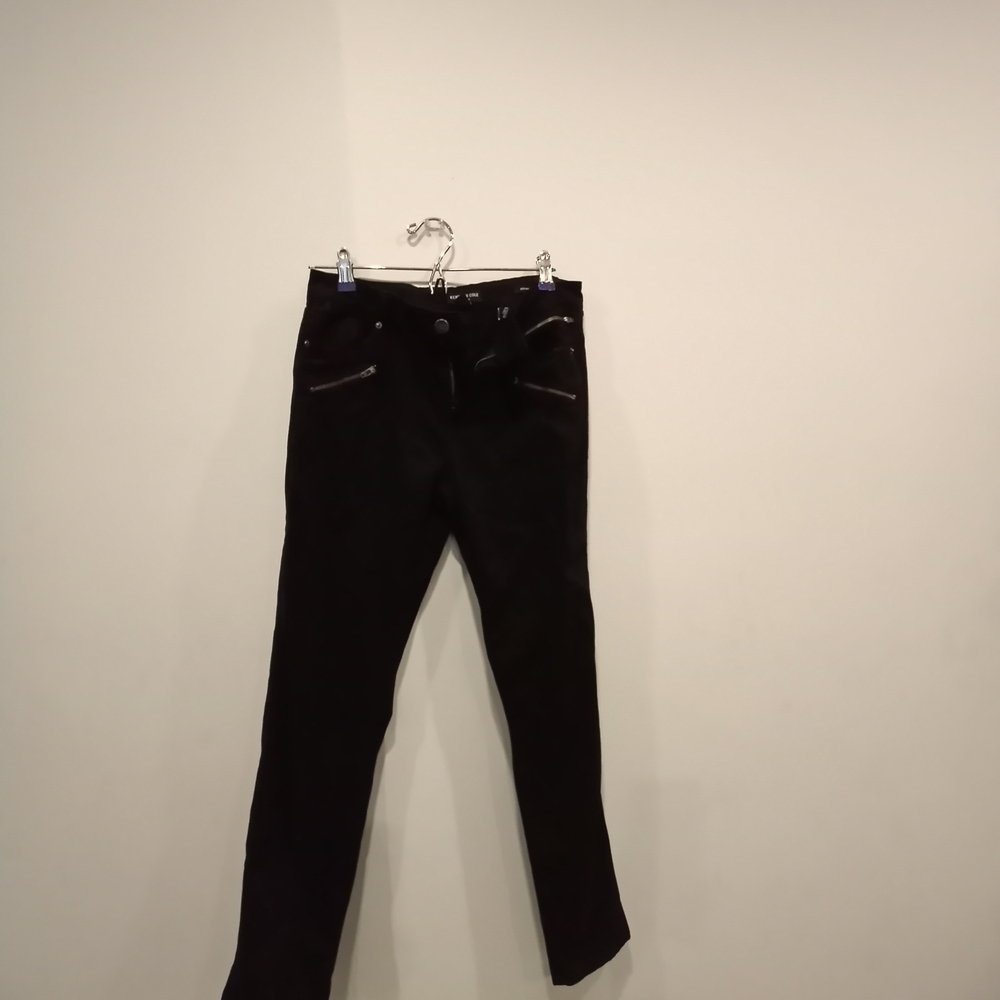 Kenneth Cole Black Zippered Pants